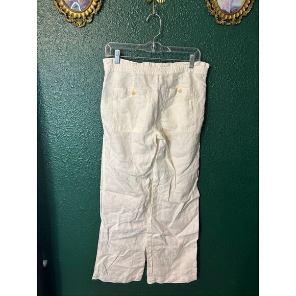 Polo Ralph Lauren White 100% Linen Pants Size 4 - Picture 3 of 5